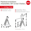 Hailo ComfortLine L step ladder – foldable aluminum safety ladder