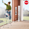 Hailo ComfortLine L step ladder – foldable aluminum safety ladder