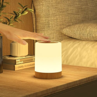 Bonsery LED Bedside Lamp Touch Dimmable with 256 RGB Colors and 3 Modes