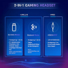 Gvyugke Wireless Gaming Headset, Pink Gaming Headphones with Detachable 3D Stereo Microphone, Bluetooth 5.2 Headset, Gaming Headset for PS5 PS4 PC, Switch, Mac (Pink)
