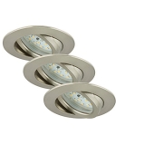 3 X 5.5 W LED-Einbauleuchtenset - Briloner Leuchten. 3X 470 lm IP23