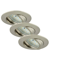 3 x 5.5 W LED recessed light set - Briloner Leuchten. 3x 470 lm IP23