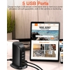 KAGMY Versteckte Spionagekamera, Erweiterte 1080P HD WiFi USB Ladegerät, 5 Port Spionagekamera