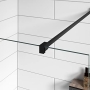 Shower enclosure Badplaats B.V. Florida 90x200 cm – glass, black with nano coating