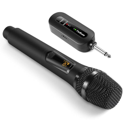 FerBuee UHF Funkmikrofon Professionelles schnurloses dynamisches Mikrofon Handmikrofonsystem für Verstärker