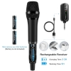 FerBuee UHF Funkmikrofon Professionelles schnurloses dynamisches Mikrofon Handmikrofonsystem für Verstärker