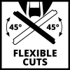 Einhell jigsaw - TC-JS 60/1. Low vibration, electronic speed control, tool-free saw blade change, soleplate for miter cuts up to 45°