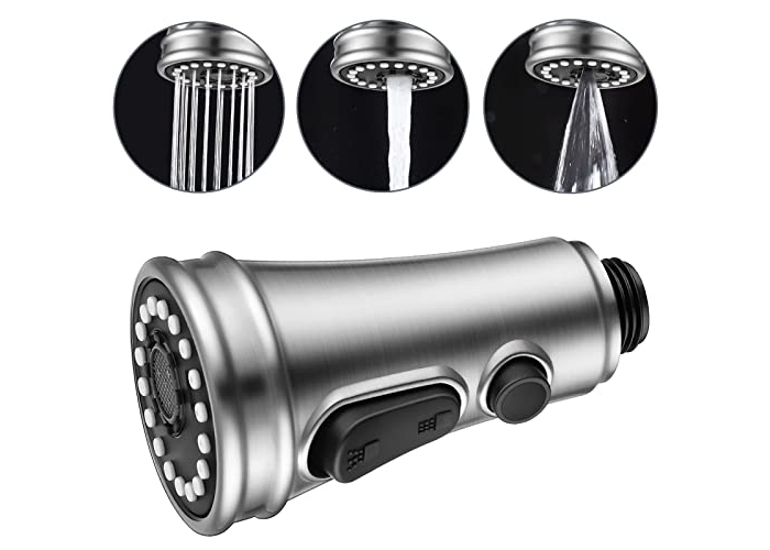 TinyYiko 3 Modes Shower Head Kitchen Faucet, Pull Out Kitchen Faucets, Replacement Shower Head, Dishwasher Replacement Head with High Pressure Flush Button, for Kitchen Faucet and Sink Faucet TinyYiko 3 Modes Shower Head Kitchen Faucet, Pull Out Kitchen Faucets, Replacement Shower Head, Dishwasher Replacement Head with High Pressure Flush Button, for Kitchen Faucet and Sink Faucet