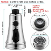 TinyYiko 3 Modes Shower Head Kitchen Faucet, Pull Out Kitchen Faucets, Replacement Shower Head, Dishwasher Replacement Head with High Pressure Flush Button, for Kitchen Faucet and Sink Faucet