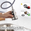 TinyYiko 3 Modes Shower Head Kitchen Faucet, Pull Out Kitchen Faucets, Replacement Shower Head, Dishwasher Replacement Head with High Pressure Flush Button, for Kitchen Faucet and Sink Faucet