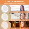 Auxmir LED Kosmetikspiegel 1X/10X, Wandmontage, 360°, Touch, 3 Farben