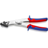 Knipex sheet metal nibbler 280 mm: Nickel-plated scissors with multi-component bushings for precise cutting