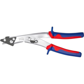 Knipex sheet metal nibbler 280 mm: Nickel-plated scissors with multi-component bushings for precise cutting