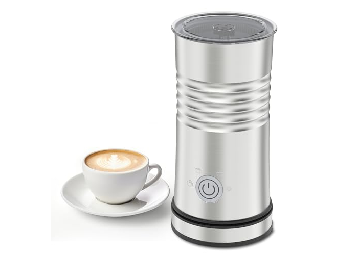 Elektrischer Milchaufschäumer, Milchaufschäumer zum Erhitzen von Milch, Aufschäumen von heißer & kalter Milch, Schokomilch, Kaffee, Latte, Cappuccino Elektrischer Milchaufschäumer, Milchaufschäumer zum Erhitzen von Milch, Aufschäumen von heißer & kalter Milch, Schokomilch, Kaffee, Latte, Cappuccino