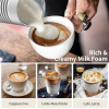 Elektrischer Milchaufschäumer, Milchaufschäumer zum Erhitzen von Milch, Aufschäumen von heißer & kalter Milch, Schokomilch, Kaffee, Latte, Cappuccino