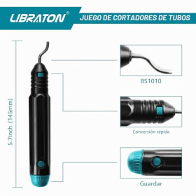Juego de cortatubos LIBRATON para tubos con un diámetro de 5 a 50 mm.