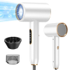 Professional Ionic Hair Dryer 2200W, Real Ionic Hair Dryer, 3 Temperatures, 2 Speeds, Ionic Dryer with Concentrator and Diffuser