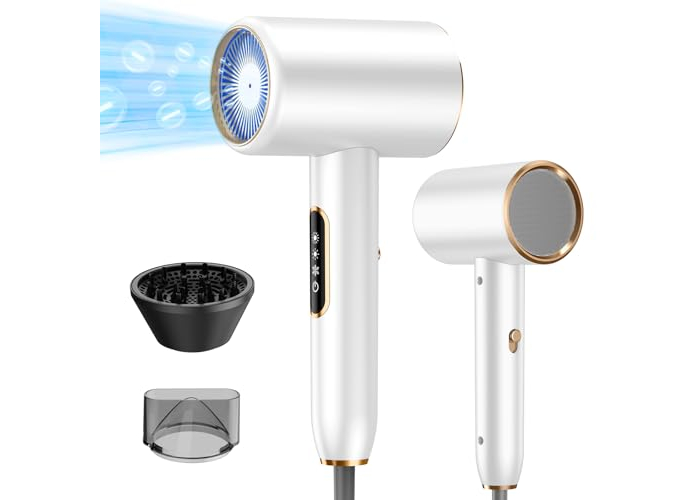 Professional Ionic Hair Dryer 2200W, Real Ionic Hair Dryer, 3 Temperatures, 2 Speeds, Ionic Dryer with Concentrator and Diffuser Professional Ionic Hair Dryer 2200W, Real Ionic Hair Dryer, 3 Temperatures, 2 Speeds, Ionic Dryer with Concentrator and Diffuser
