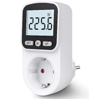 Stromzähler für Steckdose, Stromzähler Steckdose, 8 Modi Stromzähler Steckdose, Energiekostenzähler, Hintergrundbeleuchtung Großes LCD KWH Watt