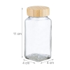 Relaxdays spice jars set of 12 shaker insert spice jars glass 120ml label pen & funnel transparent/natural