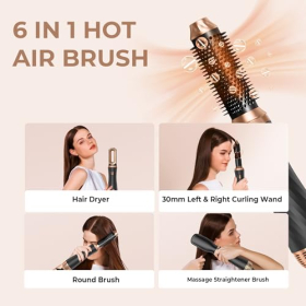 Airstyler Hairstyler 5в1, набор фен-щеток мощностью 1000 Вт, щипцы для завивки волос с ионизацией, автоматические щипцы для завивки волос, фен с круглой щеткой, термощетка, щипцы для завивки волос для придания объема, укладки