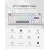 LQXQ SK65 Mechanical Gaming Keyboard, Wireless 60% Aluminum Keyboard, Bluetooth 5.0/2.4GHz/USB-C Wired Hot Swap Custom RGB Backlit Keyboard