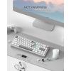 LQXQ SK65 Mechanical Gaming Keyboard, Wireless 60% Aluminum Keyboard, Bluetooth 5.0/2.4GHz/USB-C Wired Hot Swap Custom RGB Backlit Keyboard