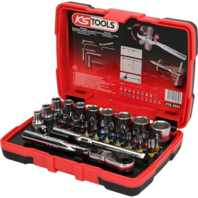 Набір торцевих ключів KS Tools TORSIONpower 1/4" – 33 предмети, міцні та точні