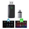HUXGO® Wireless Adapter 2in1 CarPlay and Android Auto, Mini Wireless CarPlay Adapter, Compatible with Apple and Android Devices