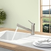 Villeroy & Boch - Grifo para fregadero de cocina de acero inoxidable macizo