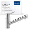 Grifo de cocina Villeroy & Boch Como para ventana de ducha, rociador extraíble de alta presión de 120°, acero inoxidable.