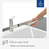 Grifo de cocina Villeroy & Boch Como para ventana de ducha, rociador extraíble de alta presión de 120°, acero inoxidable.