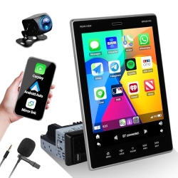 Pantalla vertical CAMECHO de 9,5 pulgadas 2G + 64G 1 DIN