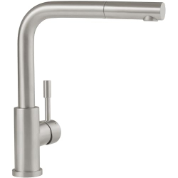 Villeroy & Boch single-lever mixer, shower & sink unit, solid stainless steel