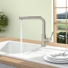 Villeroy & Boch - Mezclador monomando para ducha y lavabo, acero inoxidable macizo