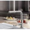 Villeroy & Boch - Mezclador monomando para ducha y lavabo, acero inoxidable macizo