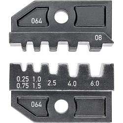 Matriz de crimpado KNIPEX para terminales de cable aislados y sin aislar.