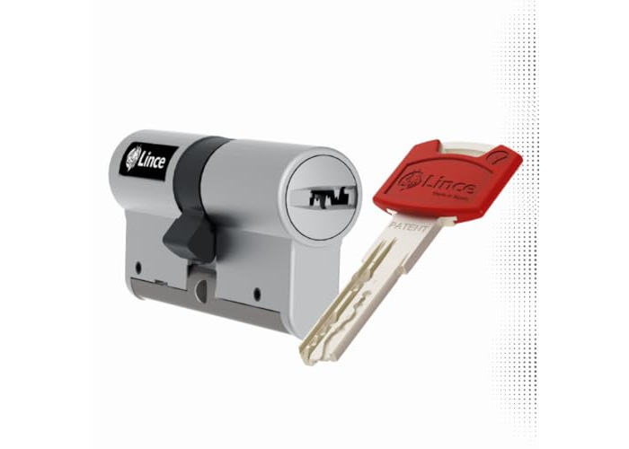 Lince high security cylinder C7 L30+60 with 5 keys, nickel Lince high security cylinder C7 L30+60 with 5 keys, nickel