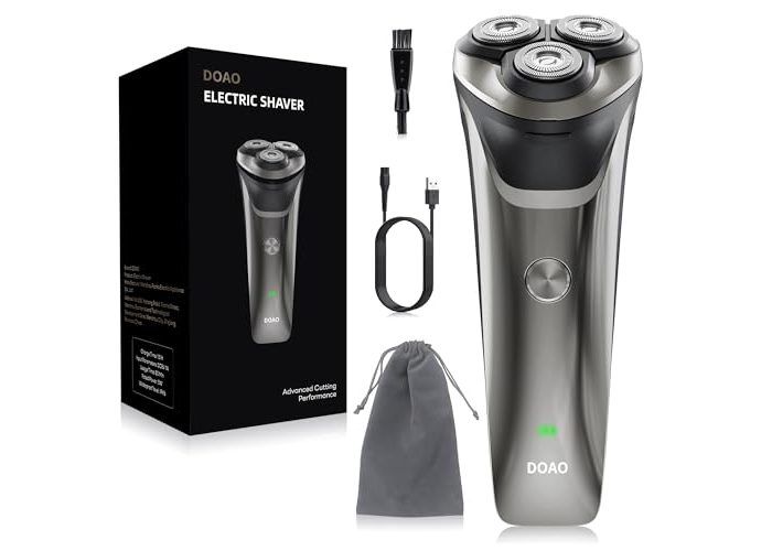 Afeitadora eléctrica DOAO para hombres, afeitadora eléctrica mejorada 2025 para hombres, afeitadora rotativa 2 en 1 inalámbrica resistente al agua para rostro, afeitadora en seco y húmedo (A3) Afeitadora eléctrica DOAO para hombres, afeitadora eléctrica mejorada 2025 para hombres, afeitadora rotativa 2 en 1 inalámbrica resistente al agua para rostro, afeitadora en seco y húmedo (A3)