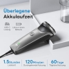 Afeitadora eléctrica DOAO para hombres, afeitadora eléctrica mejorada 2025 para hombres, afeitadora rotativa 2 en 1 inalámbrica resistente al agua para rostro, afeitadora en seco y húmedo (A3)