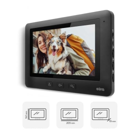 EURA Black VDP-45A3 Alpha, 4-Draht-Video-Gegensprechanlage, 7" Farbe