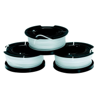 BLACK+DECKER A6485-XJ 3er Ersatz-Spulen für Rasentrimmer, Nylonfaden 10 m, 1,6 mm