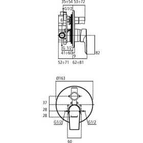 Ideal Standard - Ceramix single lever mixer for bath or shower with diverter, chrome-plated