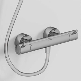 Ideal Standard Ceratherm T125 Thermostatic Shower Mixer, Surface Mounted, Chrome