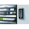 SCS Sentinel Key Code Gate – backlit wired numeric keypad with 5 RFID tags, model AAA0037, blue