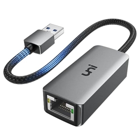 USB Ethernet Adapter Uni 3.0, 1000 Mbit/s, supports MacBook, PC, laptops, no drivers