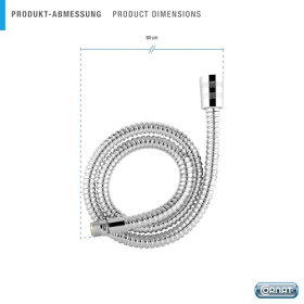 CORNAT AE70201 – Manguera de ducha de 80 cm, M15/1x1/2, cromada
