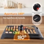 Aigostar Hett Pro - Grill eléctrico, grill, sandwichera y panini, 1500 W. Placas antiadherentes Eco-Stone. Apertura de 180°: dos superficies de cocción. Dimensiones de la placa: 27cm*17cm. Libre de BPA.