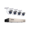 ZOSI 1080p CCTV Kit, 8CH DVR with (4) 2MP Outdoor Cameras, Night Vision, Remote Access