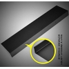 Estante flotante de pared fabricado en metal, estante de baño negro